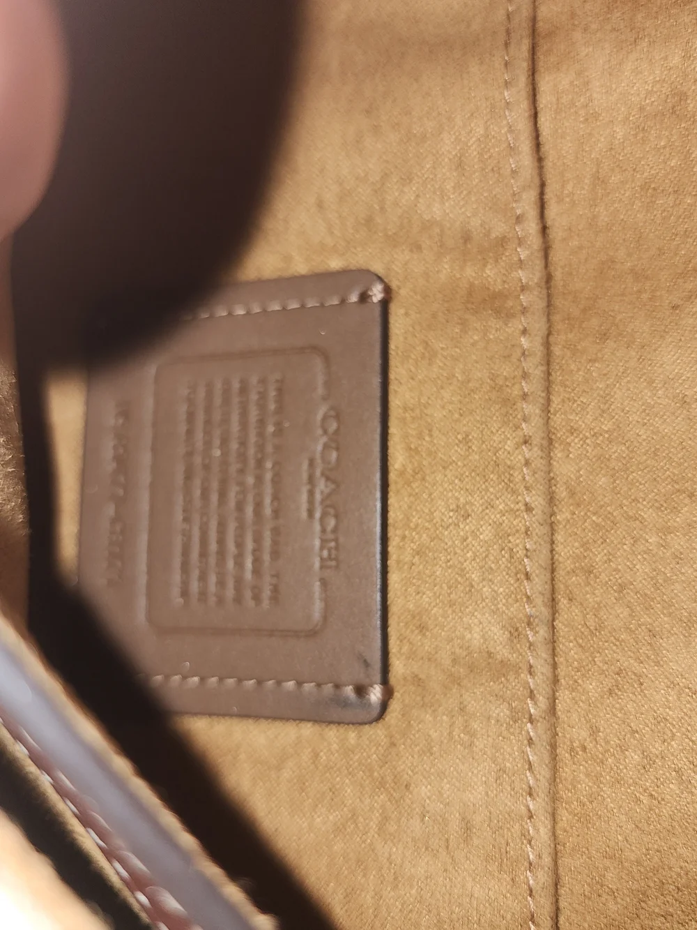 COACH Brown Trim Canvas Crossbody Bag